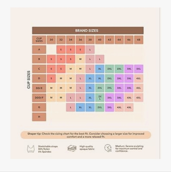 TrueKind-Daily Comfort Wirefree SHAPER BRA (Beige/Cream)-2X - Picture 2 of 8